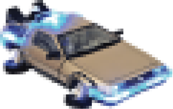 a pixelated delorean